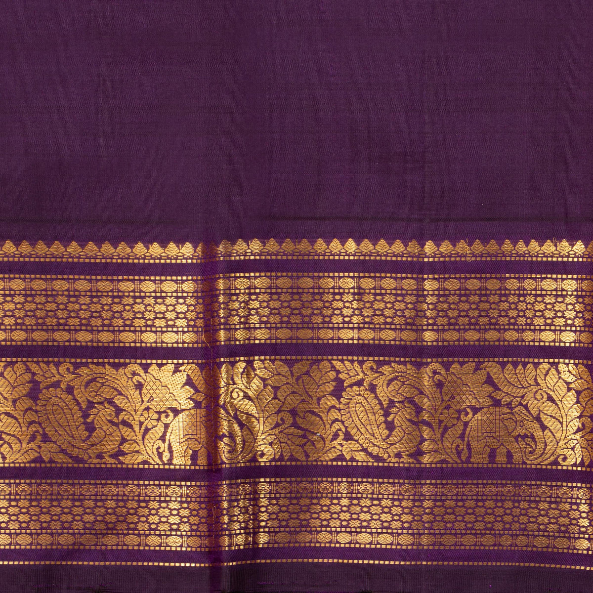 Pink And Purple Kanchipuram Silk Saree Vaira Oosi For Wedding Wear PV J 878