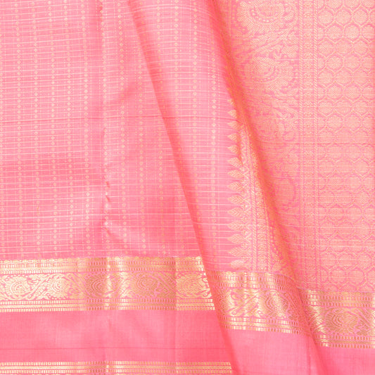 Pink Kanchipuram Silk Saree For Bridal Wear PV MEN 256