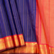 Royal Blue And Peach Kanchipuram Silk Saree For Wedding Wear PV MEN 177