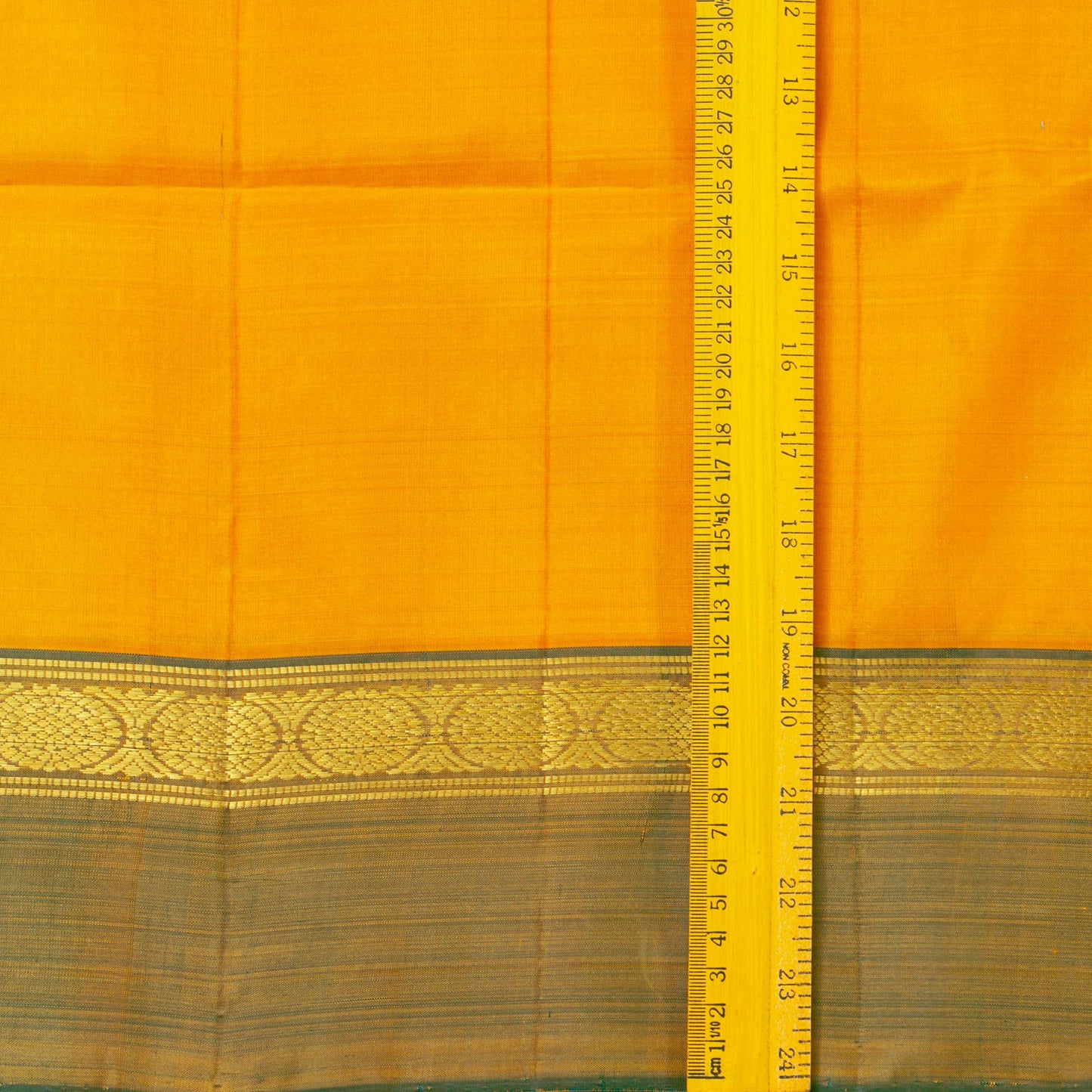 Mango Yellow And Mehandi Green Thirubuvanam Silk Saree For Festive Wear PV ABI M 139
