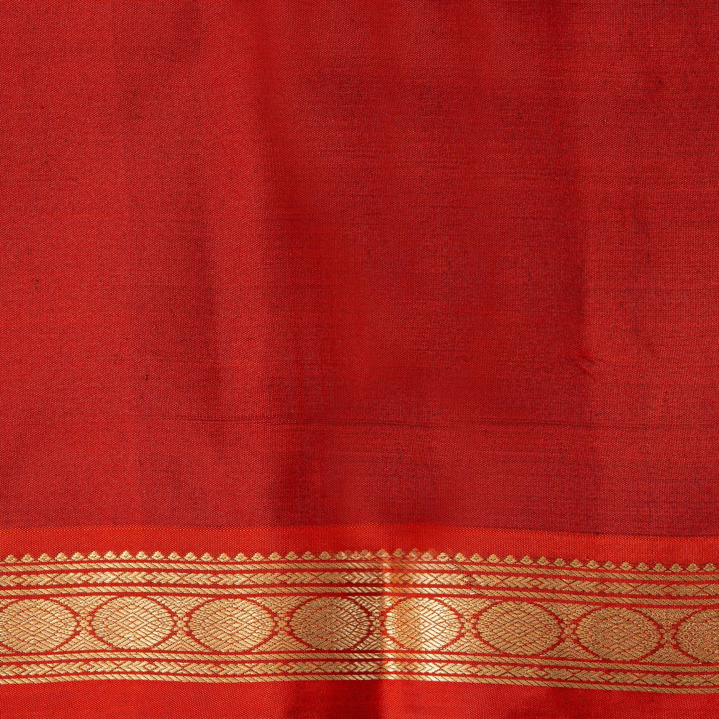 Brown And Red Kanchipuram Silk Saree For Festive Wear PV MEN 141