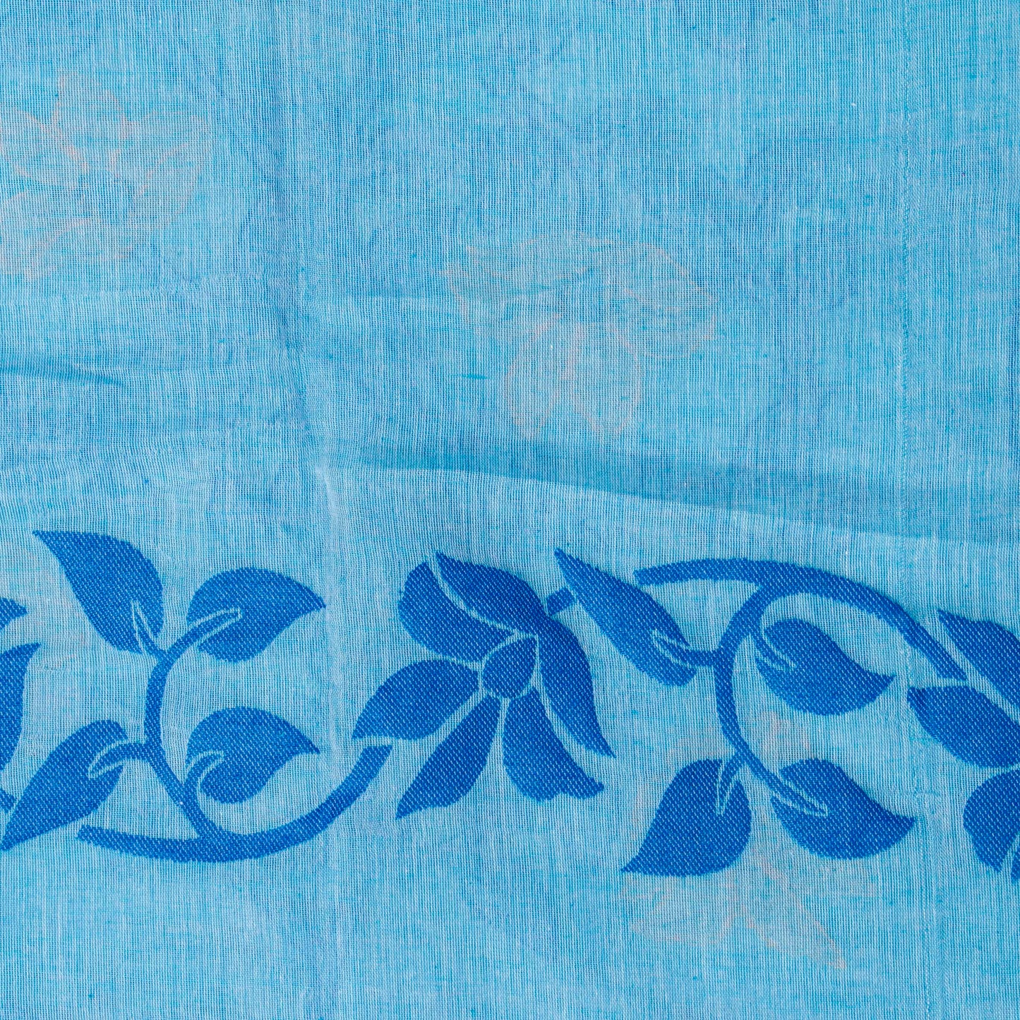 Light Blue Dhakai Jamdhani Mulmul Silk Saree For Office Wear PV MJ 76