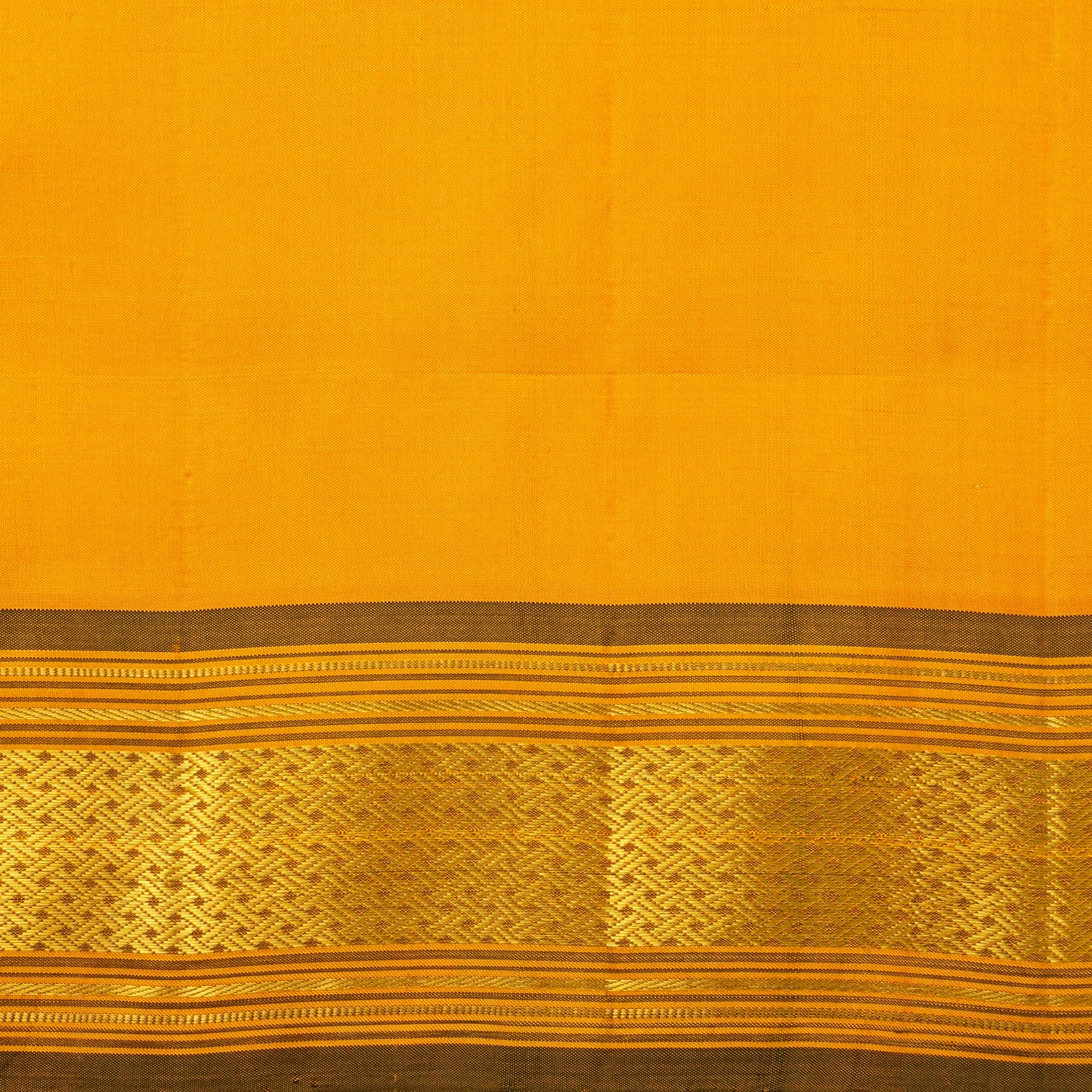 Yellow And Green Thirubuvanam Silk Saree With Yazhi Motifs For Festive Wear PV ABI M 140