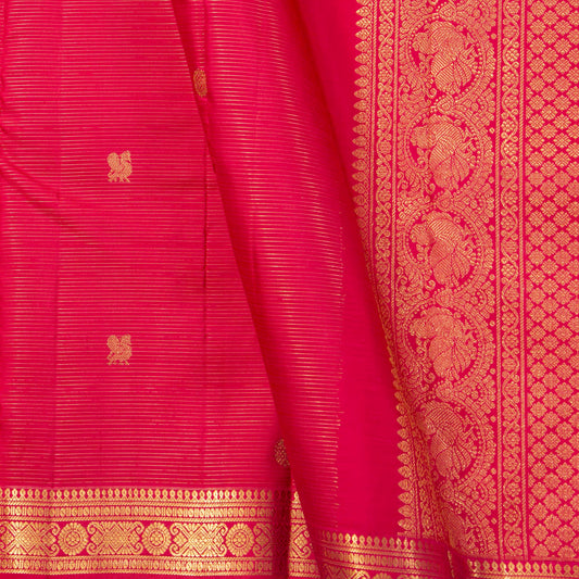 Pink Kanchipuram Silk Saree Vairaoosi For Weddind Wear PV MEN 247