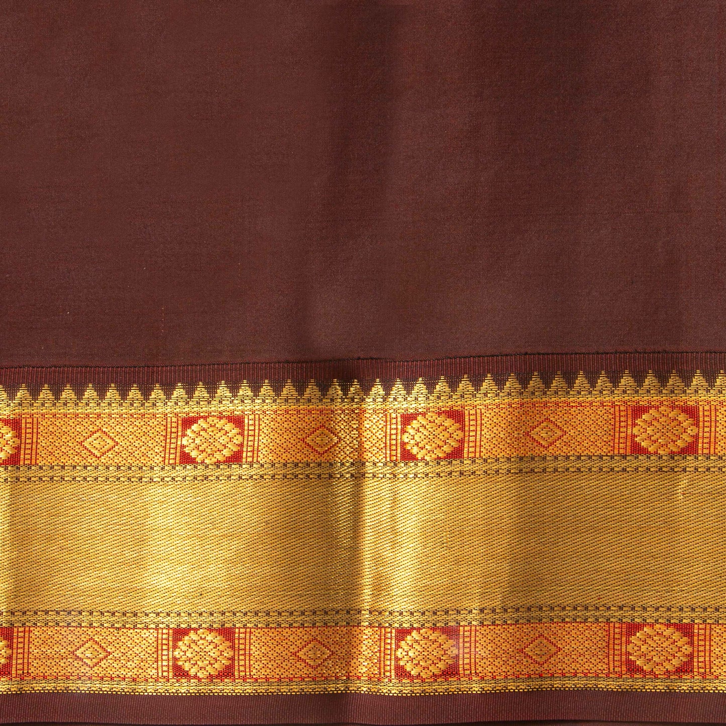 Sea Green And Brown Kanchipuram Silk Saree For Festive Wear PV MEN 202