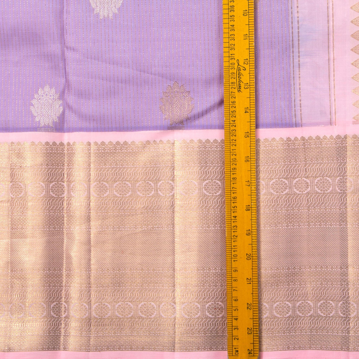 Lavender And Pink Kanchipuram Silk Saree For Wedding Wear PV NYC 1680