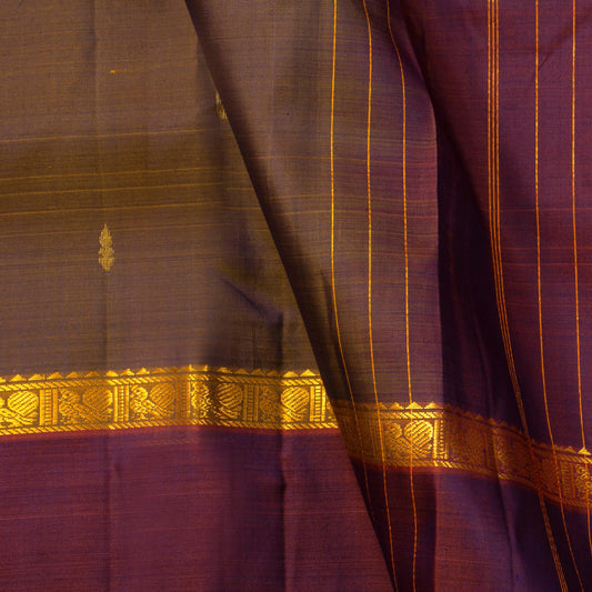 Brown And Magenta Kanchipuram Silk Saree For Festive Wear PV NYC 1679
