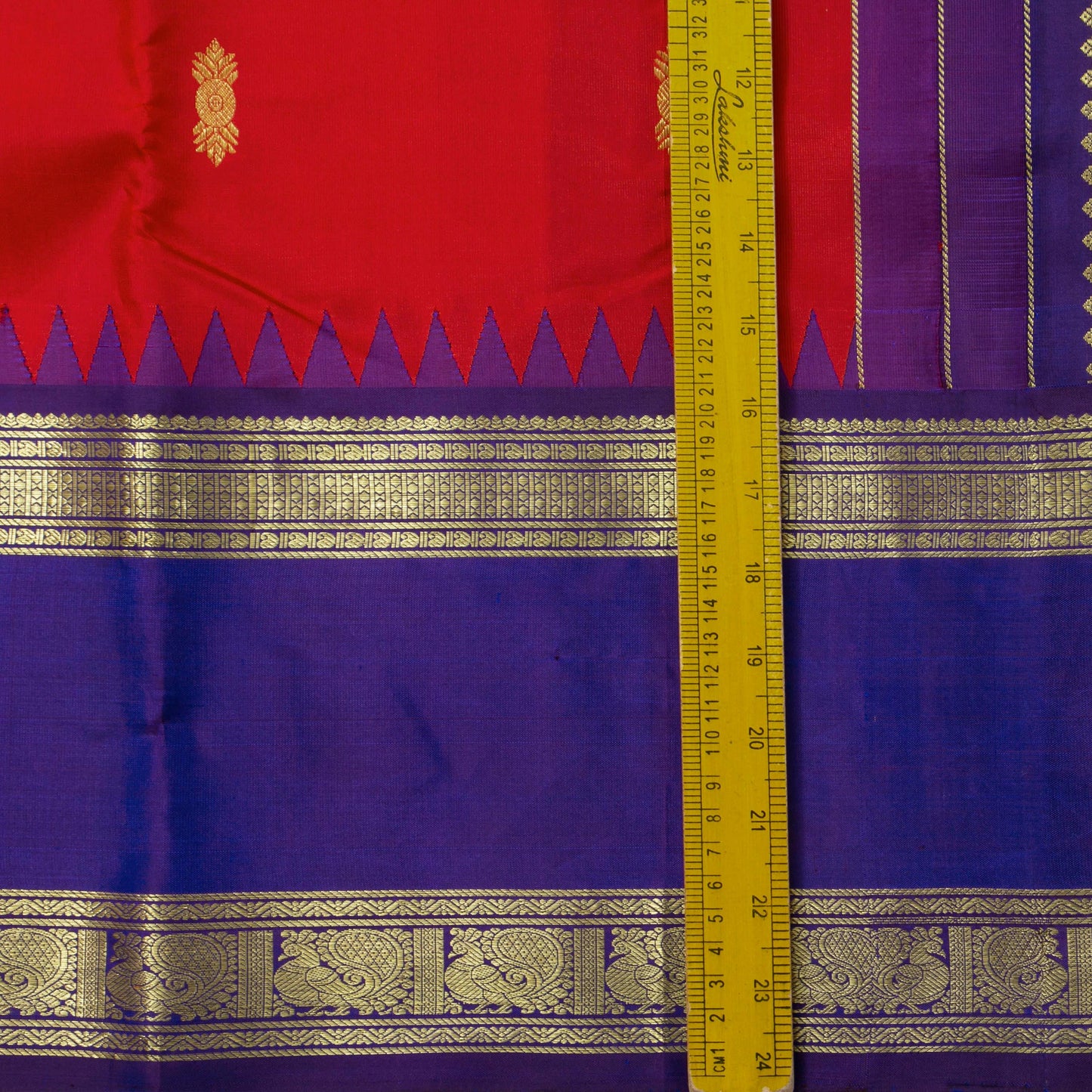 Maroon And Blue Kanchipuram Silk Saree For Festive Wear PV NYC 1641
