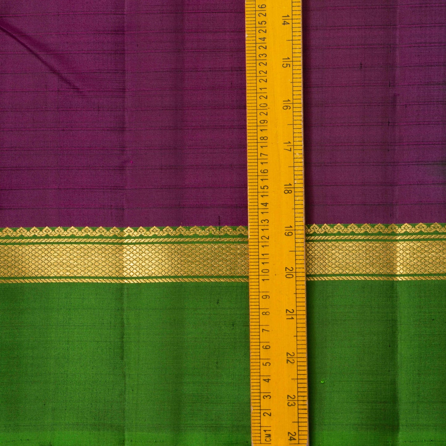 Purple Kanchipuram Silk Saree Light Weight With Ganga Jamuna Border For Festive Wear PV NYC 1722