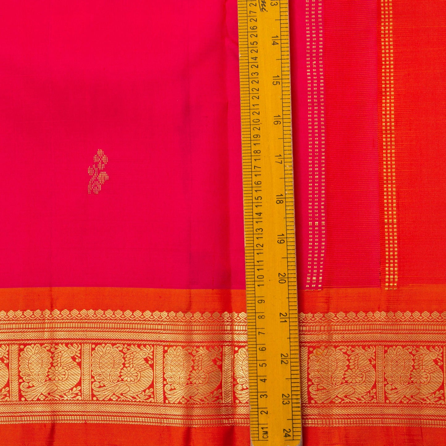 Pink And Orange Kanchipuram Silk Saree For Festive Wear PV NYC 1583