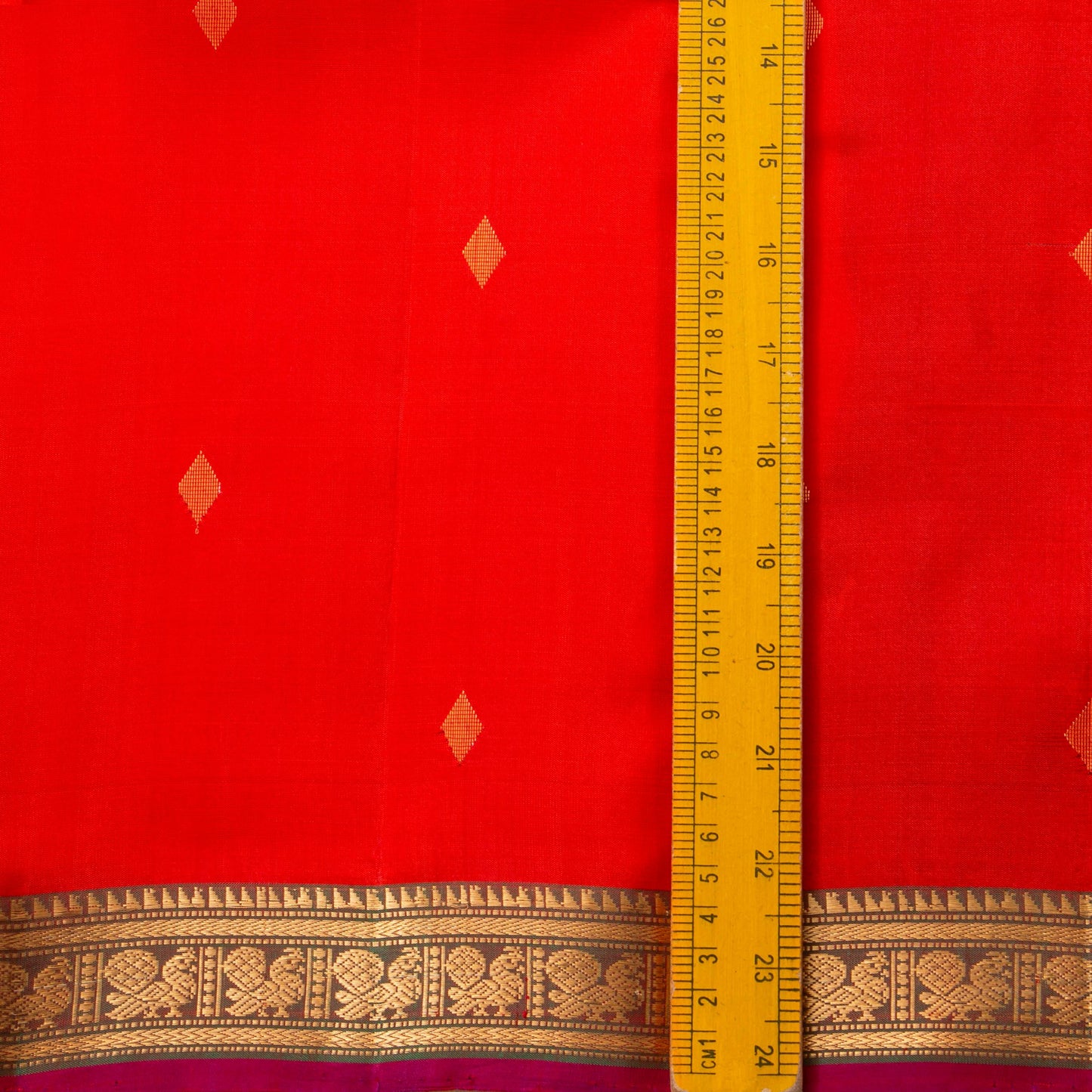Red And Maanthulir Kanchipuram Silk Saree With Zari Buttas For Festive Wear PV NYC 1738