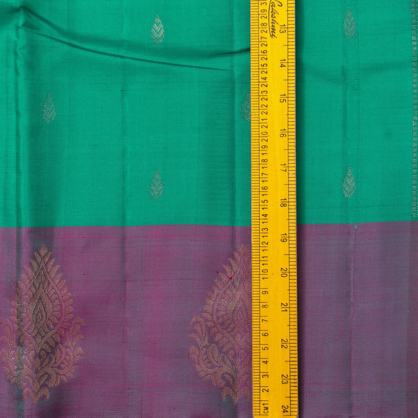 Sea Green And Mauve Kanchipuram Silk Saree For Festive Wear PV NYC 1729