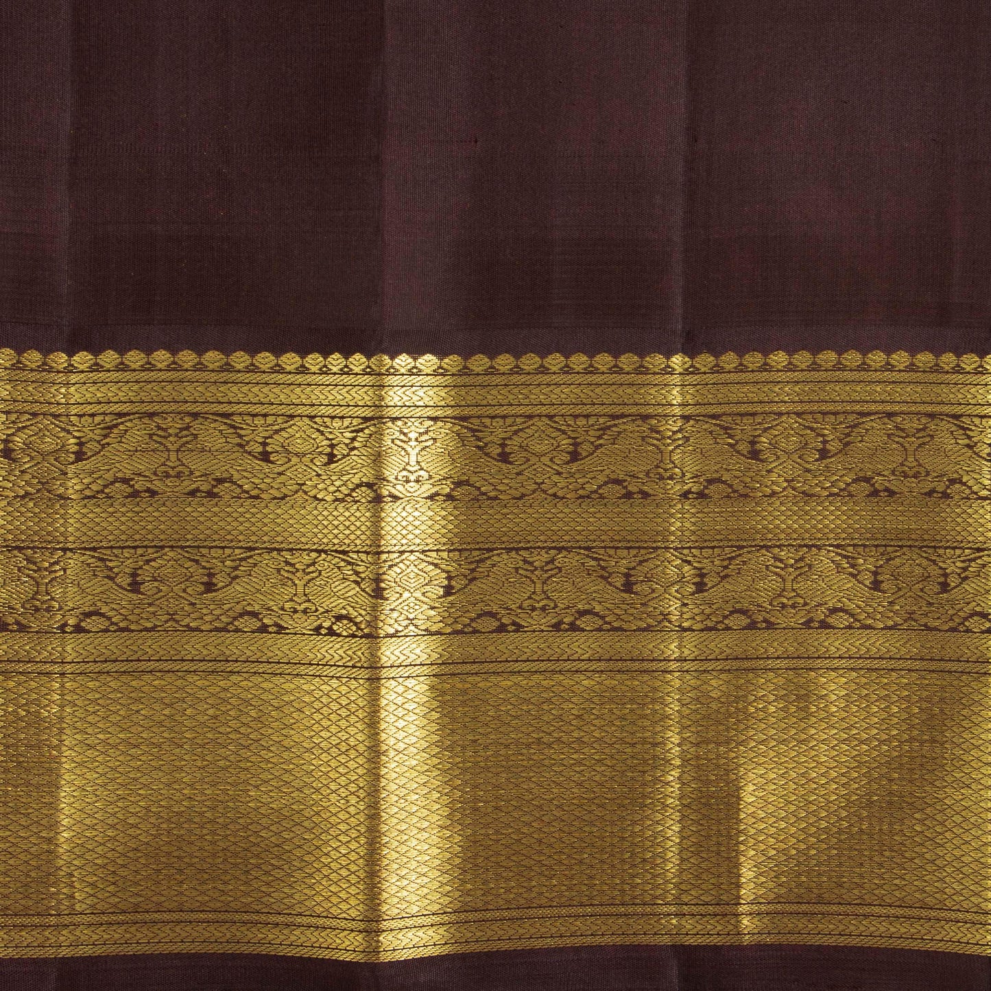 Rani Pink And Dark Brown Kanchipuram Silk Saree With Temple Korvai Border For Wedding Wear PV NYC 1717