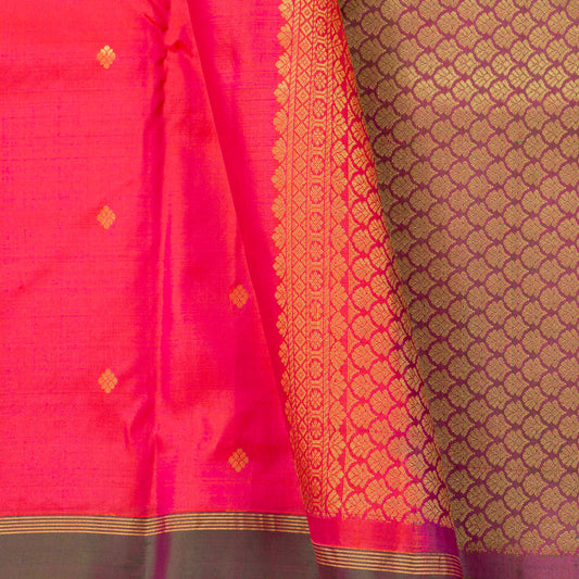 Pink Kanchipuram Silk Saree For Festive Wear PV MEN 170