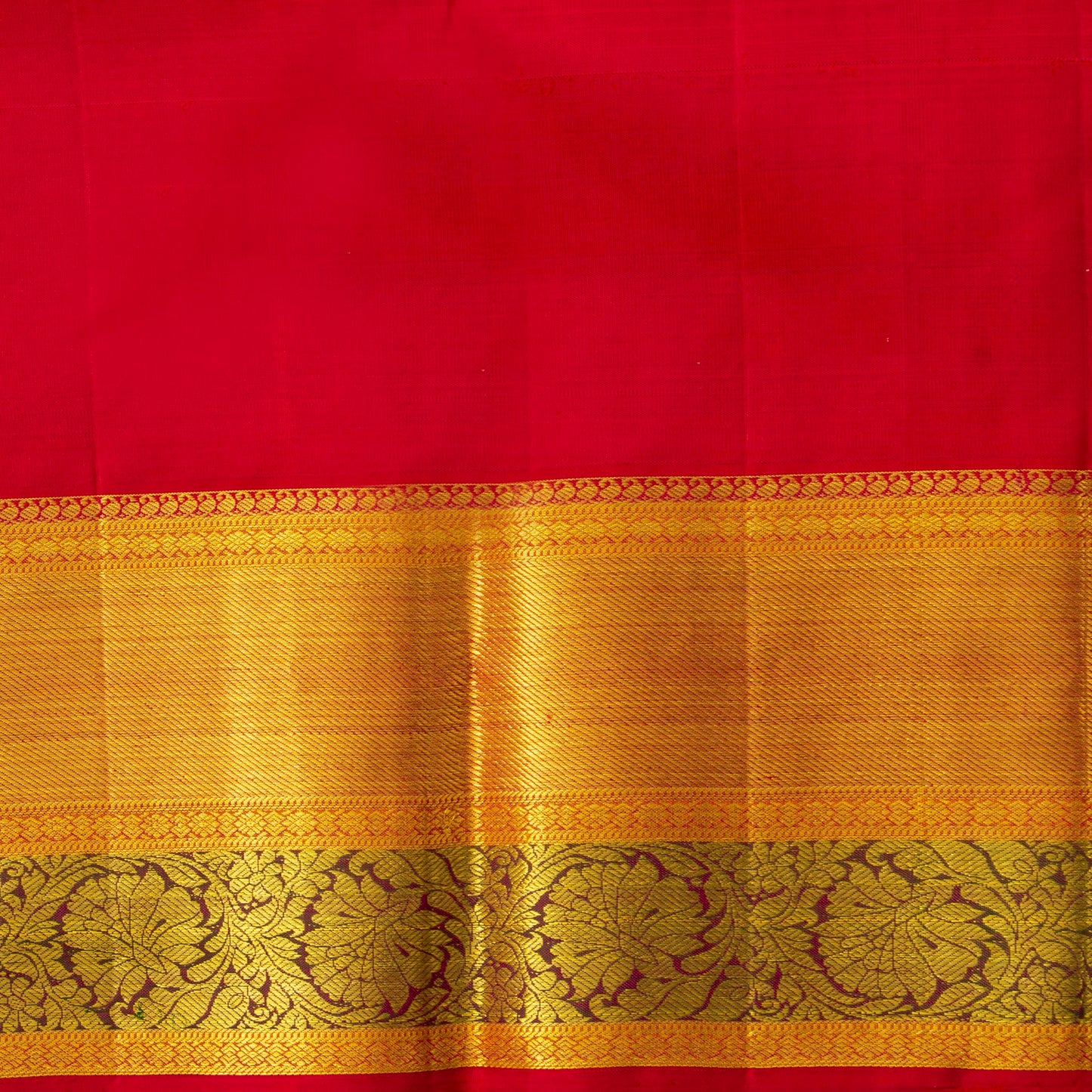 Turquoise And Red Kanchipuram Silk Saree For Bridal Wear PV NYC 1665