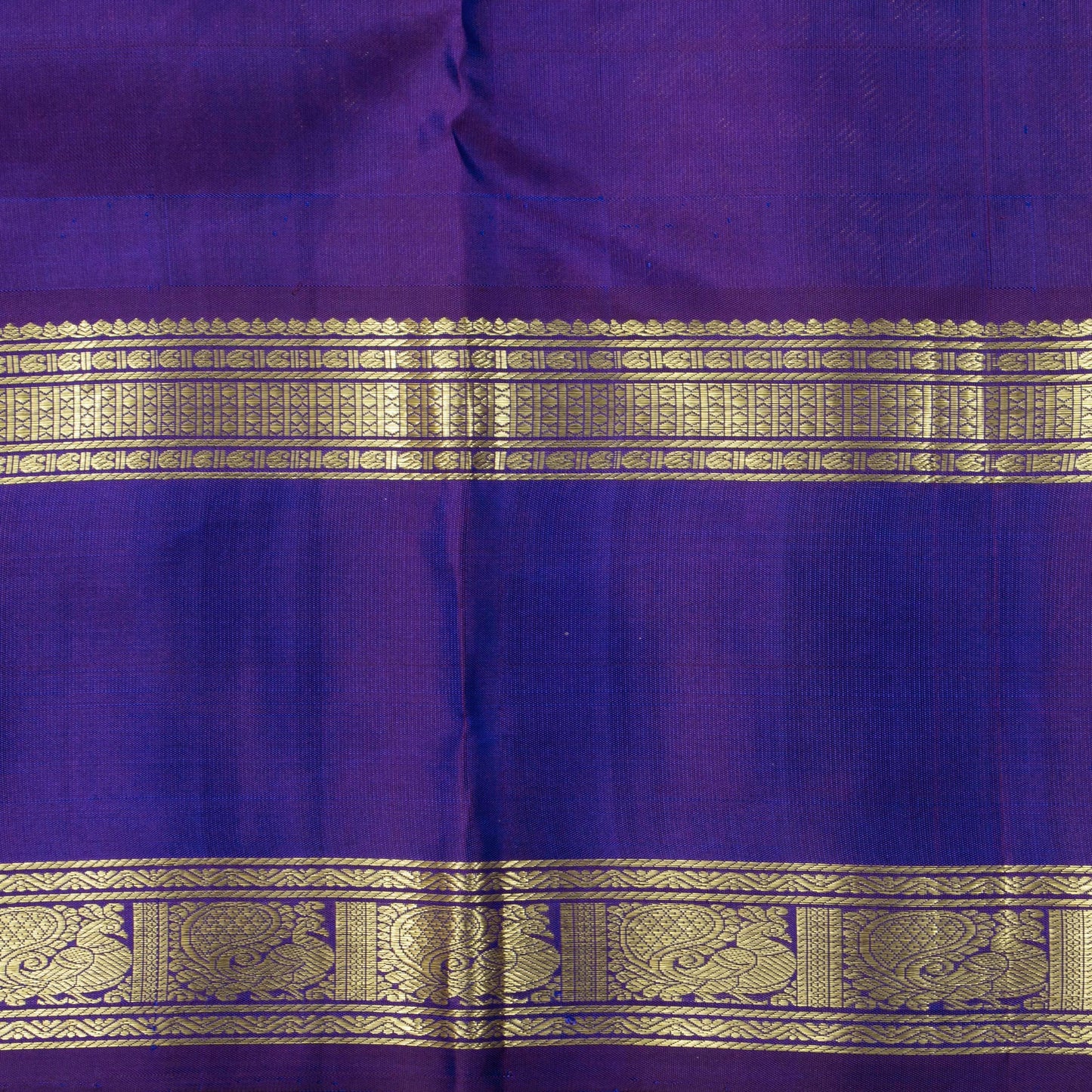Maroon And Blue Kanchipuram Silk Saree For Festive Wear PV NYC 1641