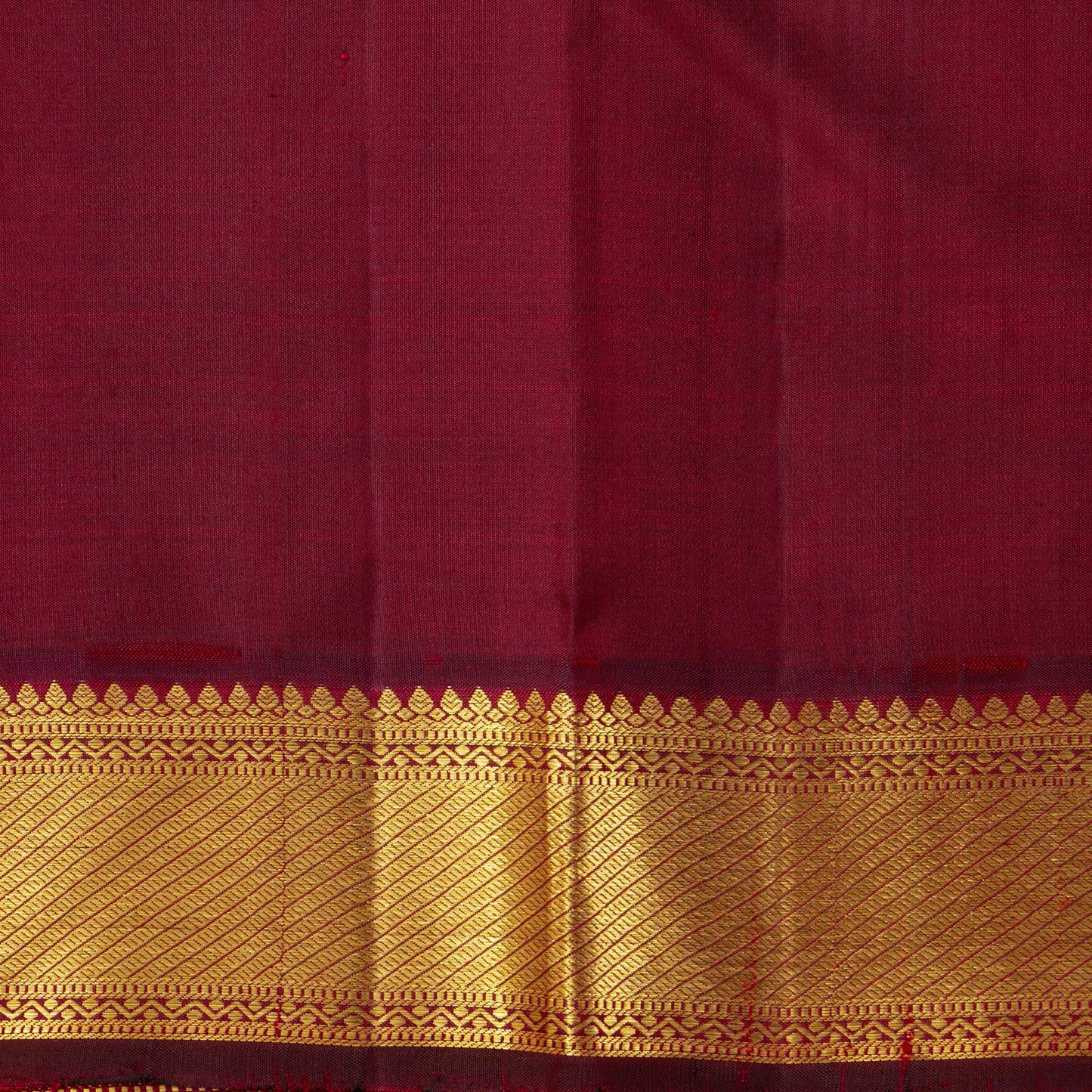 Off White And Maroon Kanchipuram Silk Saree For Wedding Wear PV NYC 1736