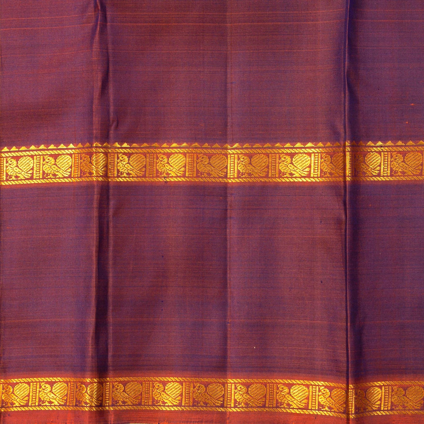 Brown And Magenta Kanchipuram Silk Saree For Festive Wear PV NYC 1679