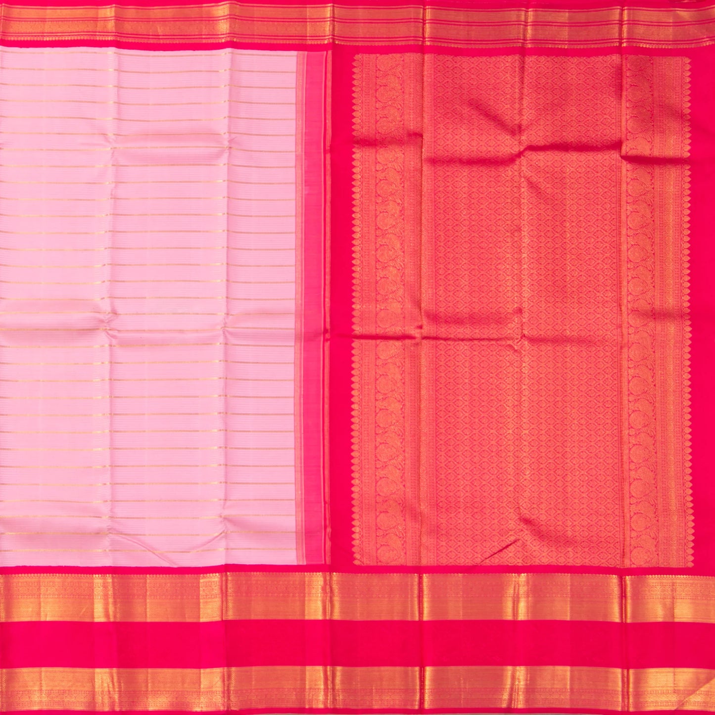 Pink Kanchipuram Silk Saree For Wedding Wear PV NYC 1615