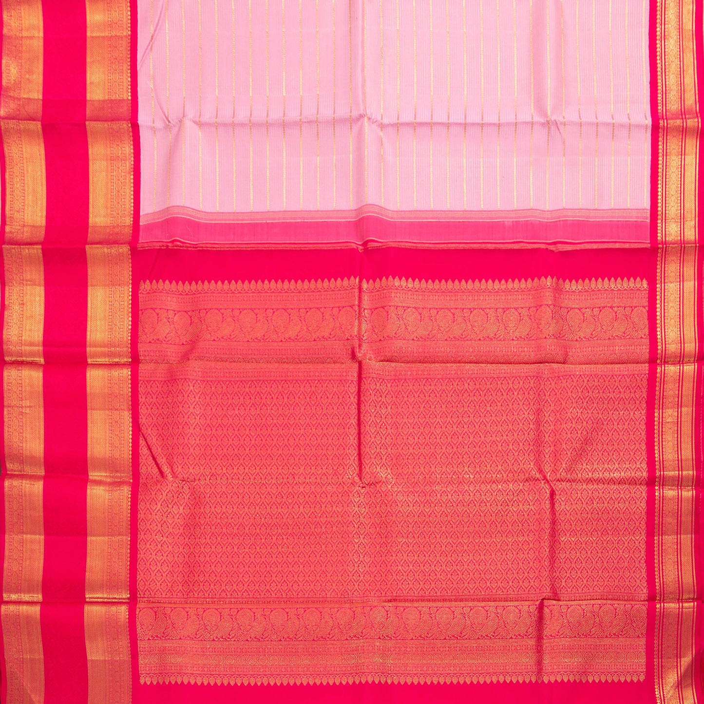 Pink Kanchipuram Silk Saree For Wedding Wear PV NYC 1615