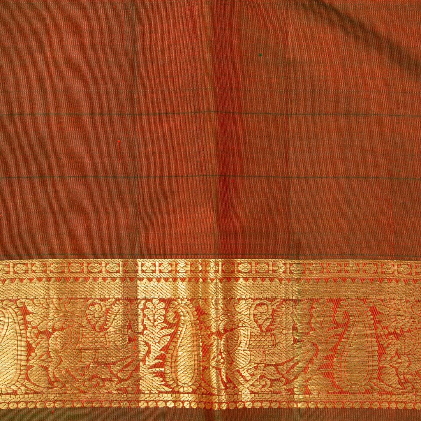 Purple And Brown Dual Shade Kanchipuram Silk Saree For Wedding Wear PV NYC 1610