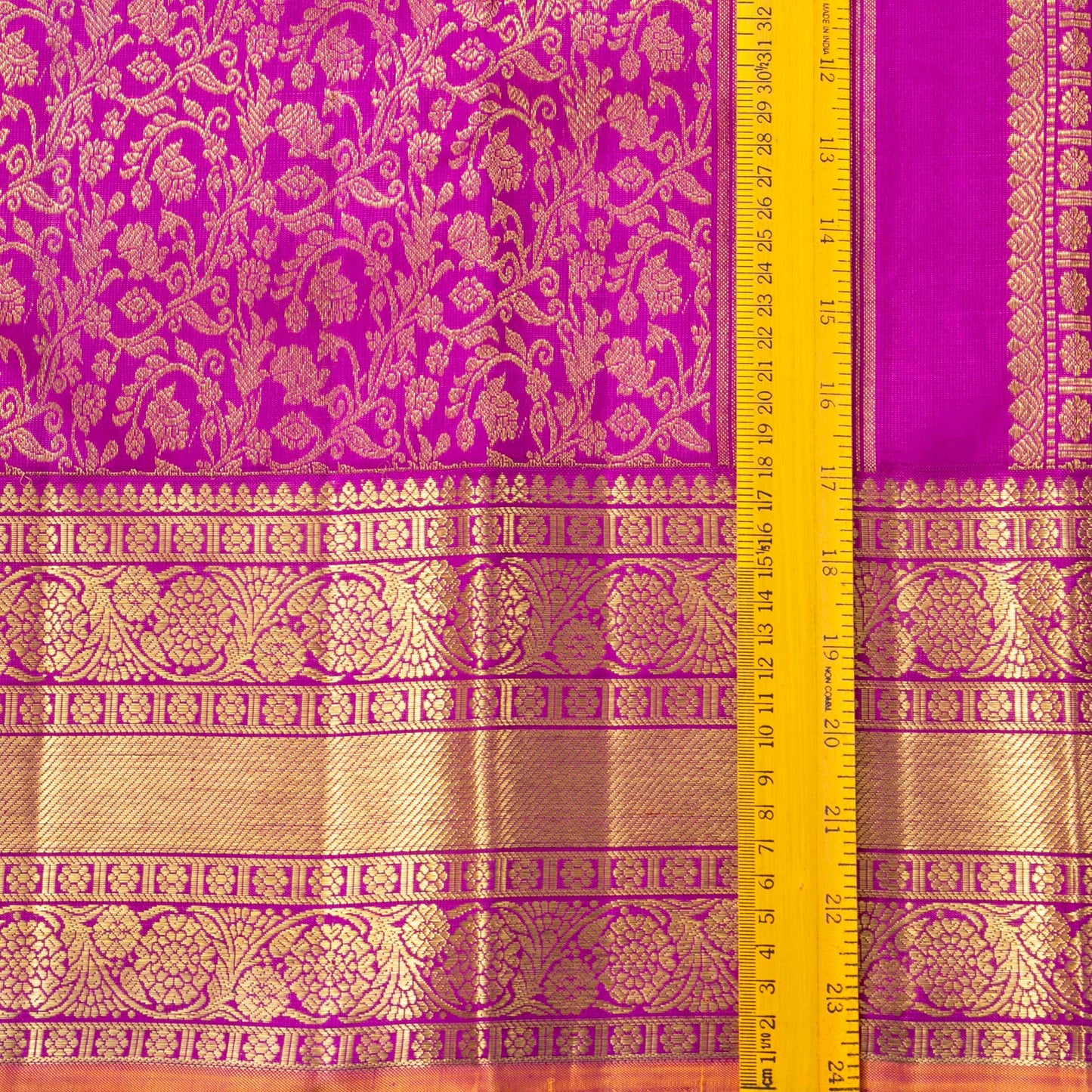 Magenta Kanchipuram Silk Saree For Wedding Wear PV NYC 1596