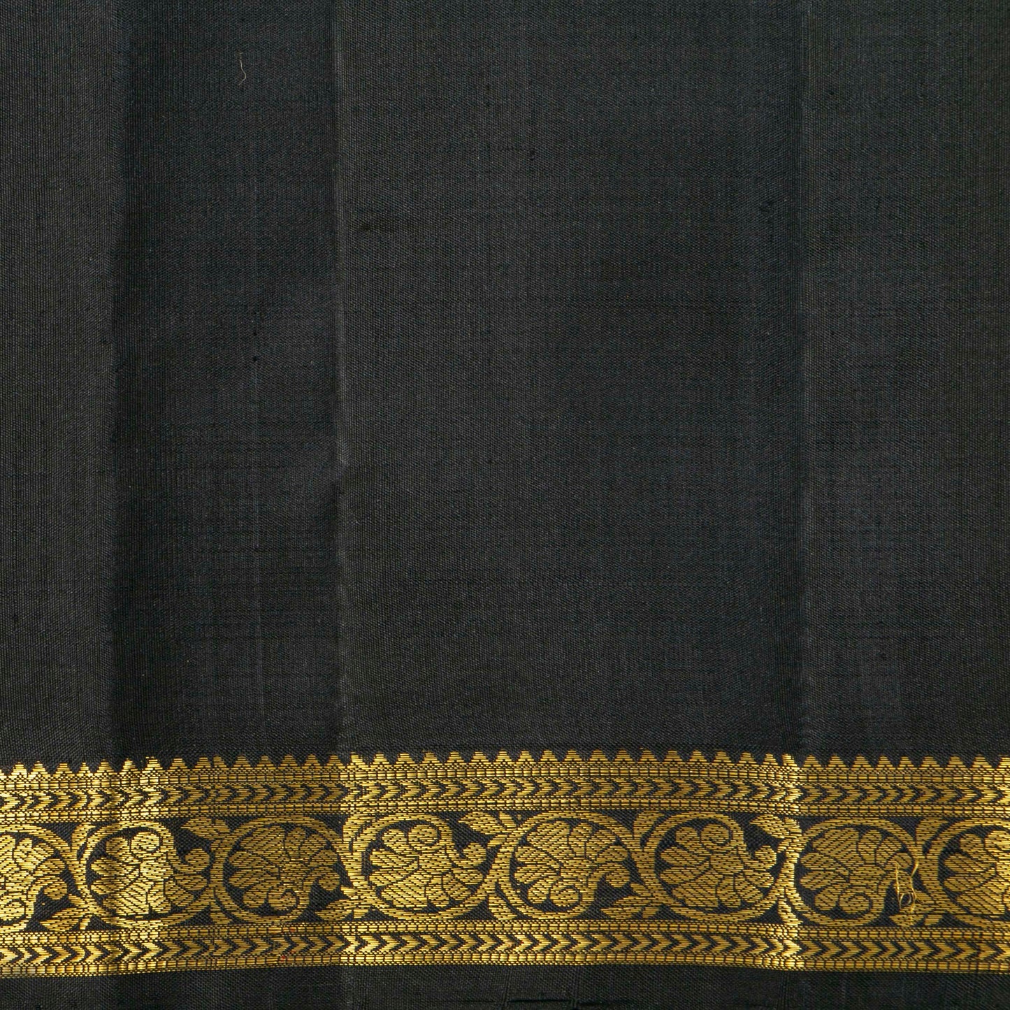 Black Kanchipuram Silk Saree For Festive Wear PV MEN 225