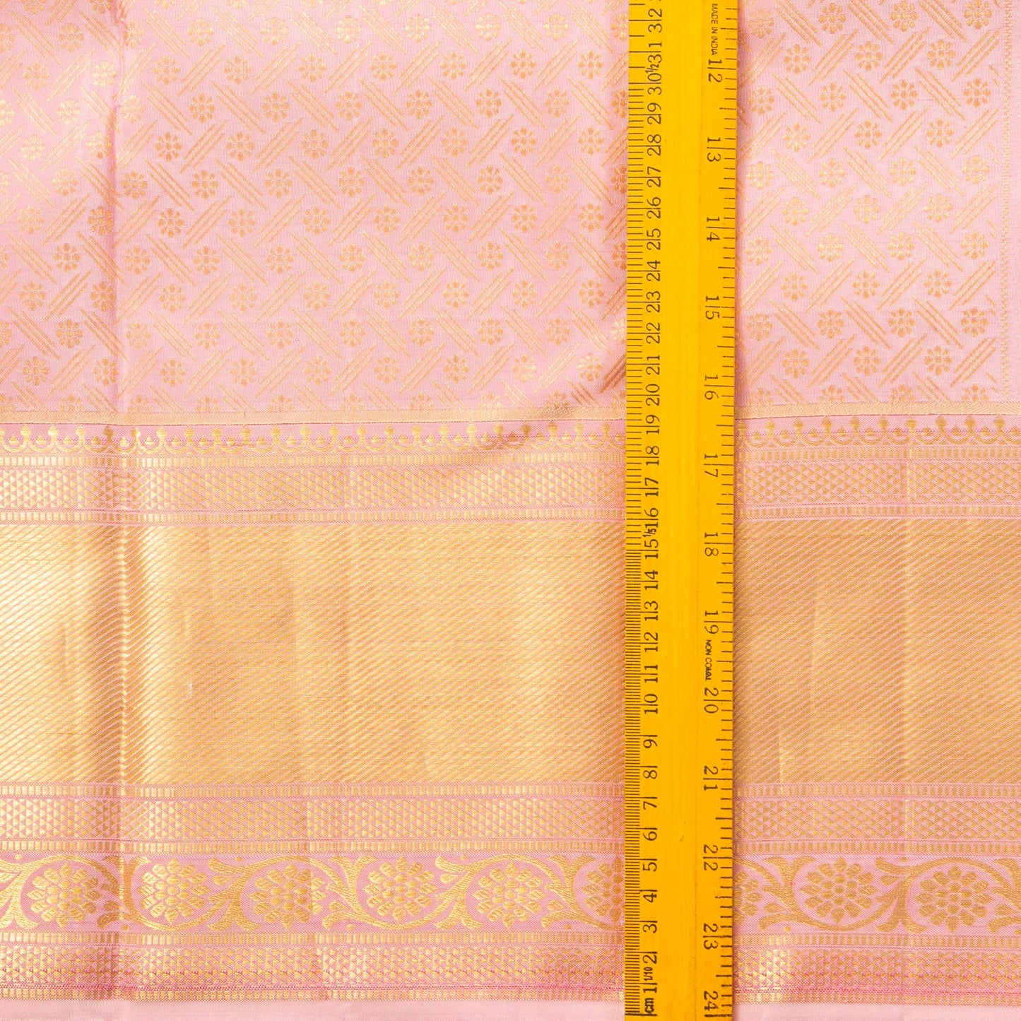 Pastel Pink Kanchipuram Silk Saree For Wedding Wear PV NYC 1621