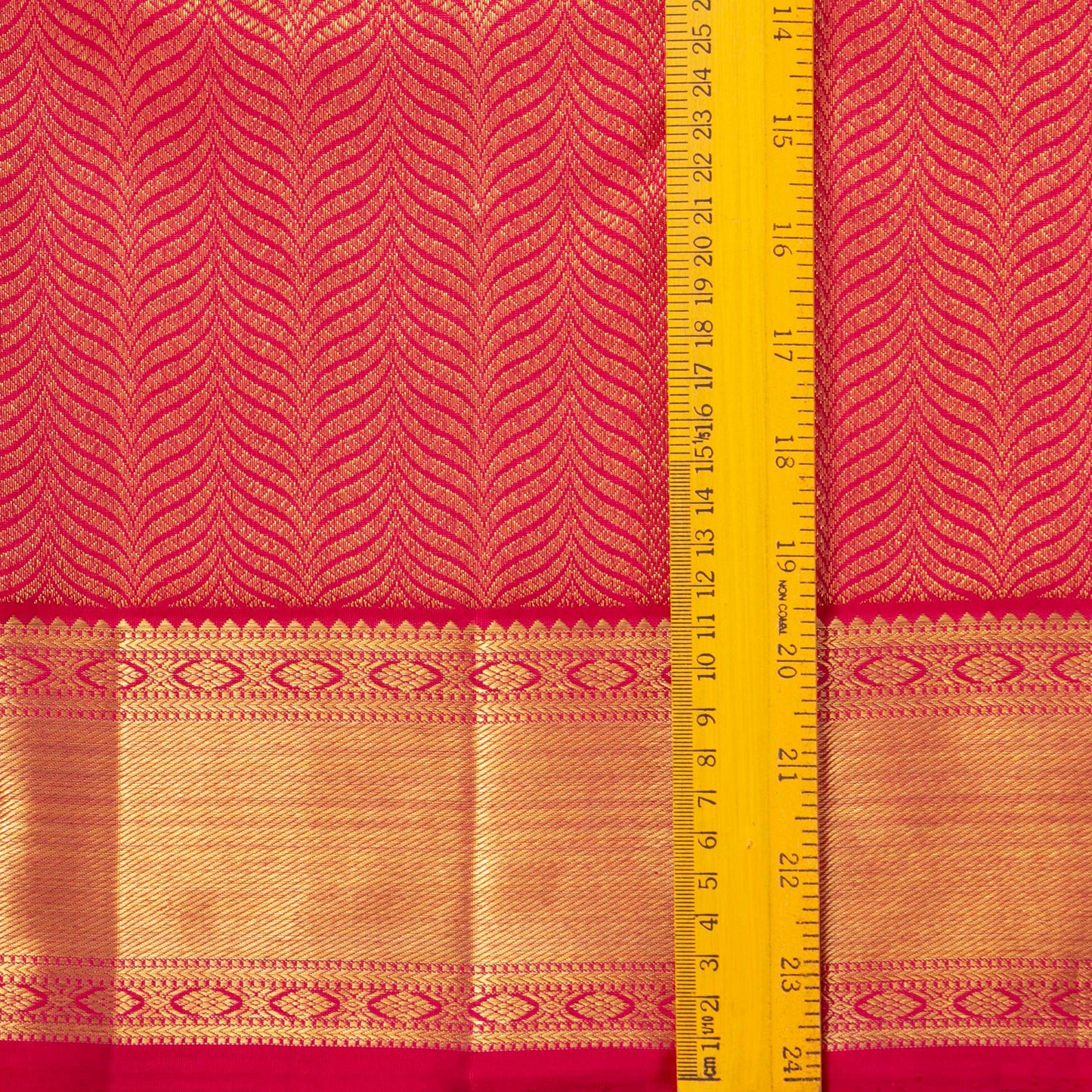 Red Kanchipuram Silk Saree For Wedding Wear PV NYC 1611