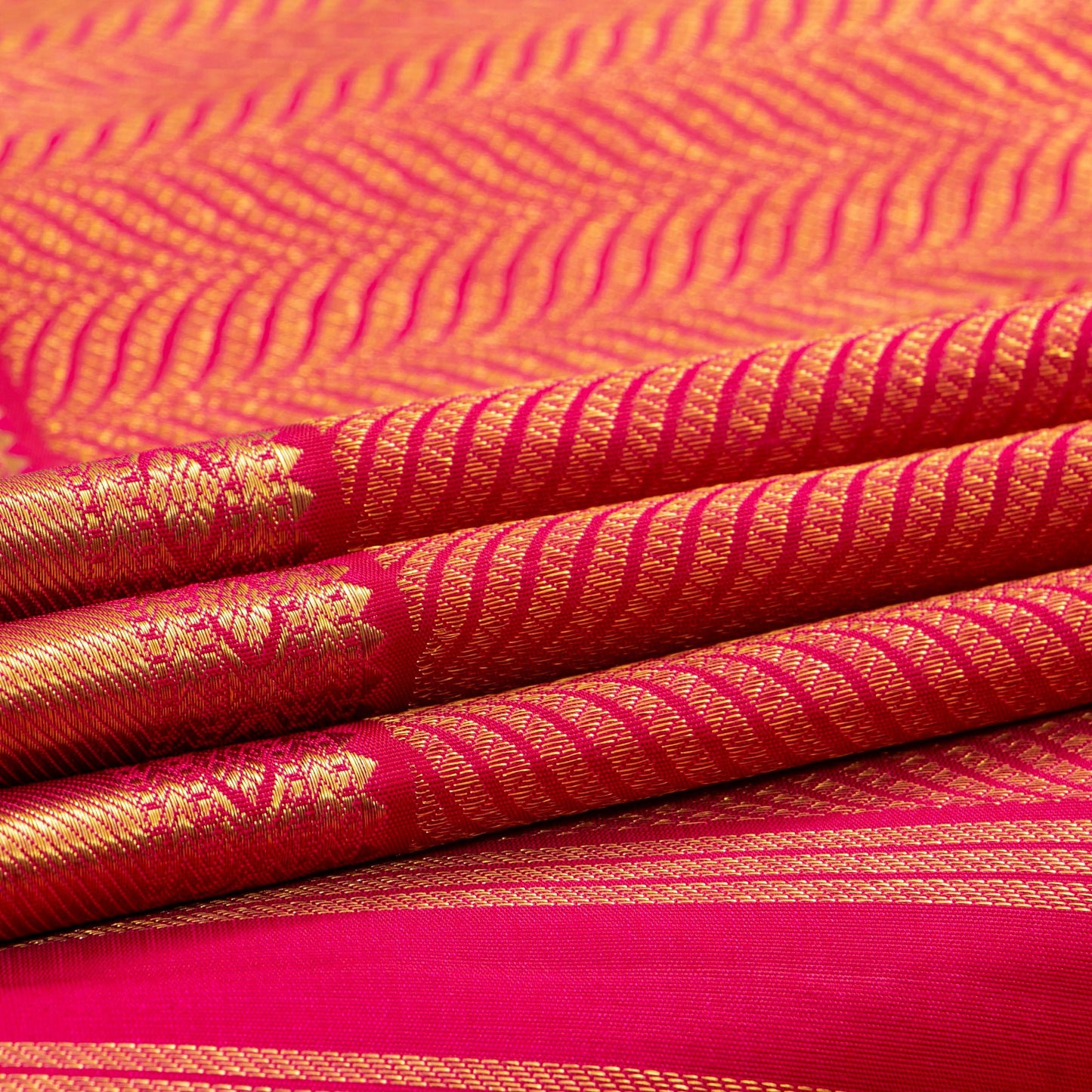 Red Kanchipuram Silk Saree For Wedding Wear PV NYC 1611