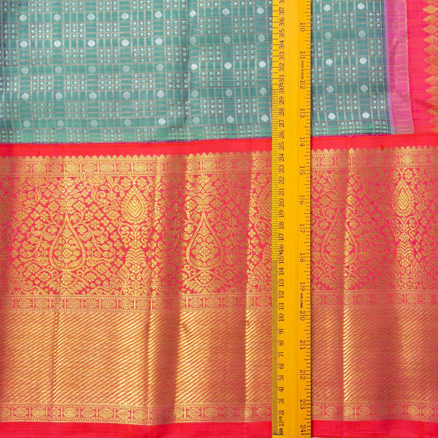 Blue And Pink Kanchipuram Silk Saree For Wedding Wear PV NYC 1619