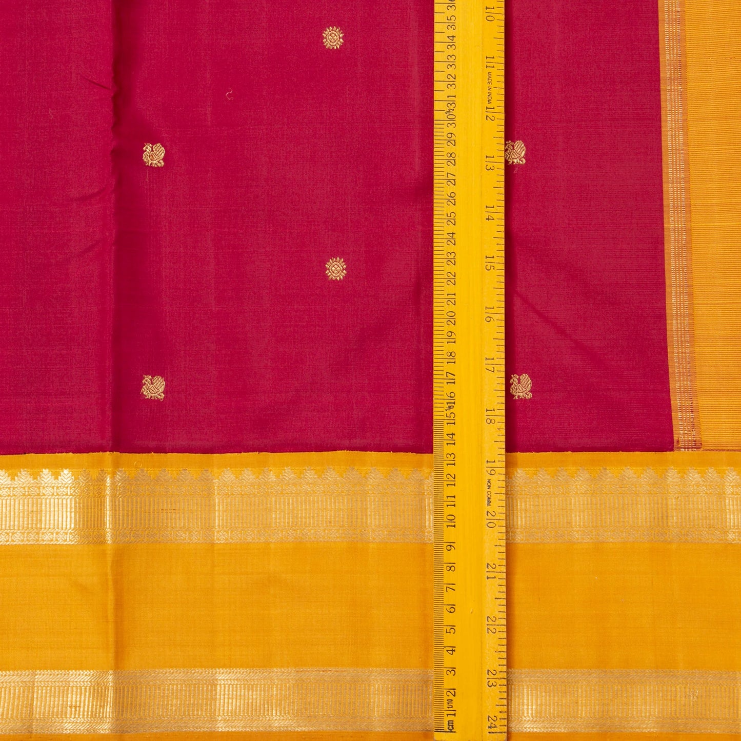 Magenta And Mustard Yellow Kanchipuram Silk Saree For Festive Wear PV NYC 1640