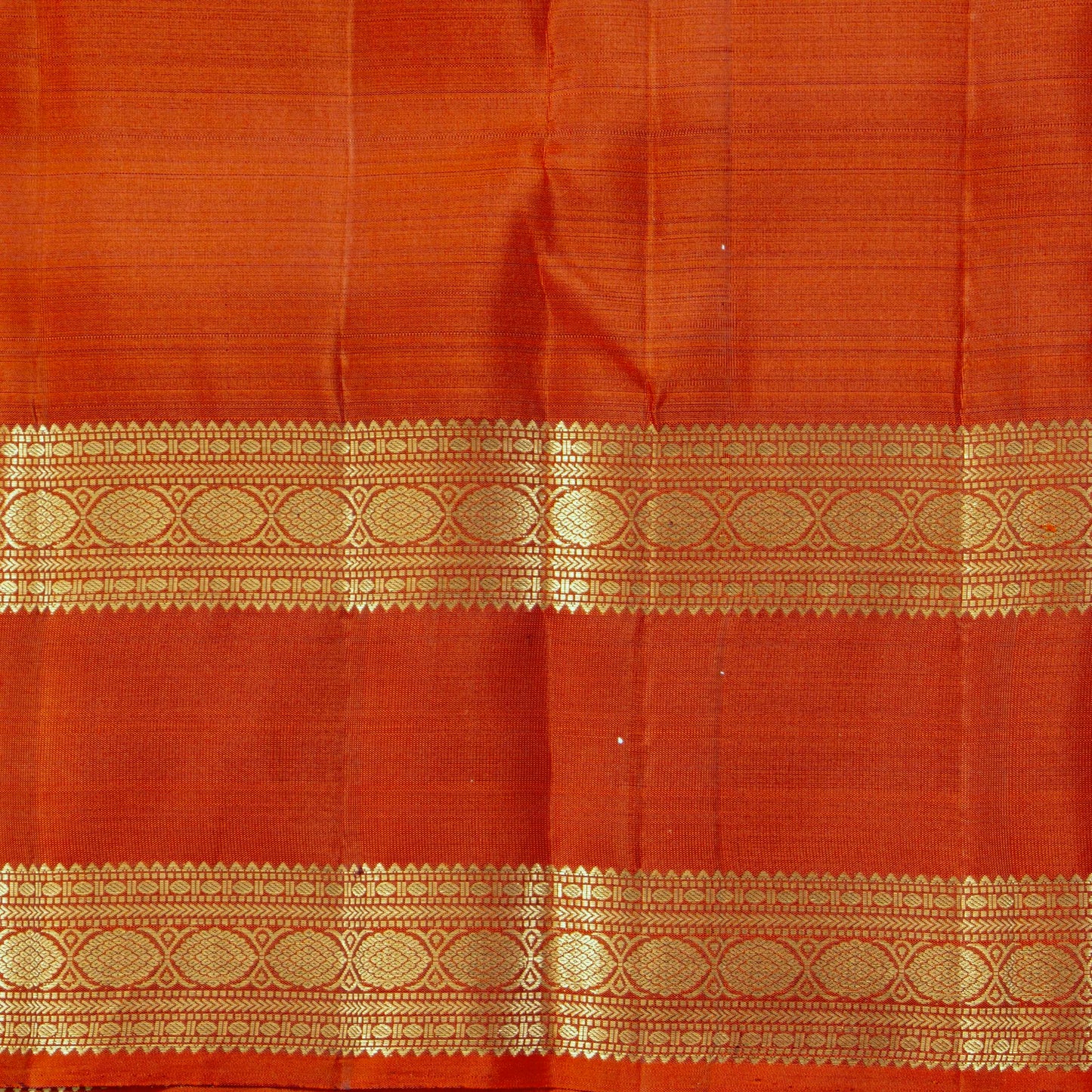 Brown And Orange Kanchipuram Silk Saree For Festive Wear PV MEN 261