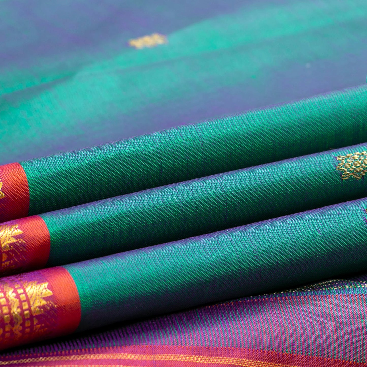 Mayilkazhuthu blue And Pink Kanchipuram Silk Saree For Festive Wear PV NYC 1734