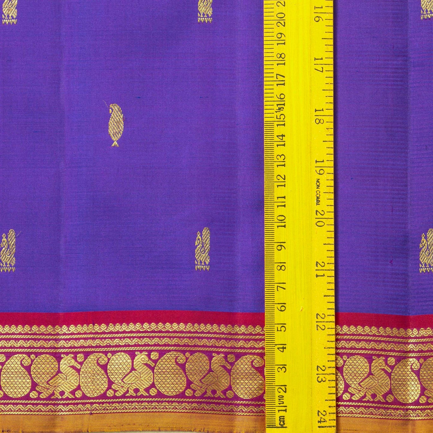 Blue And Magenta Kanchipuram Silk Saree For Festive Wear PV NYC 1726