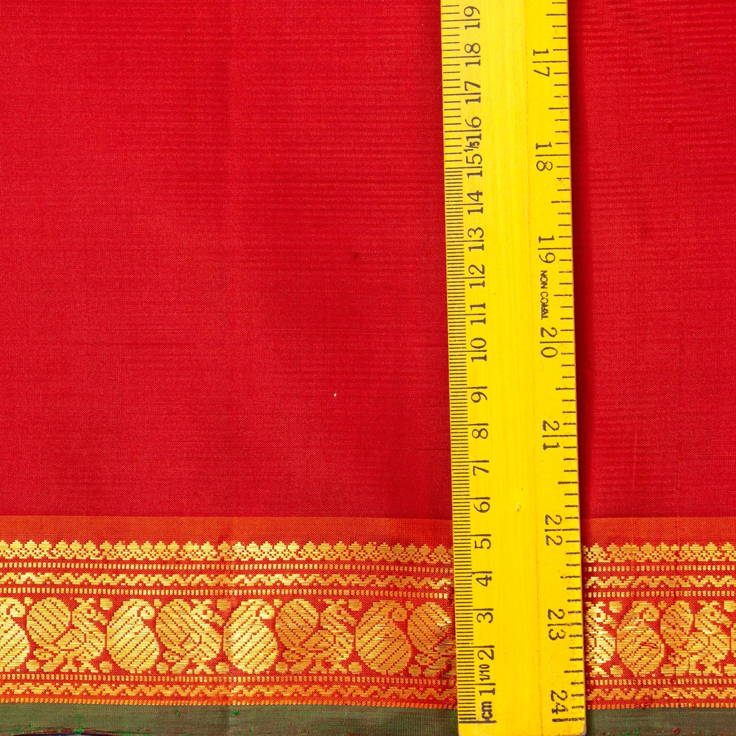 Red And Orange Kanchipuram Silk Saree For Festive Wear PV NYC 1727