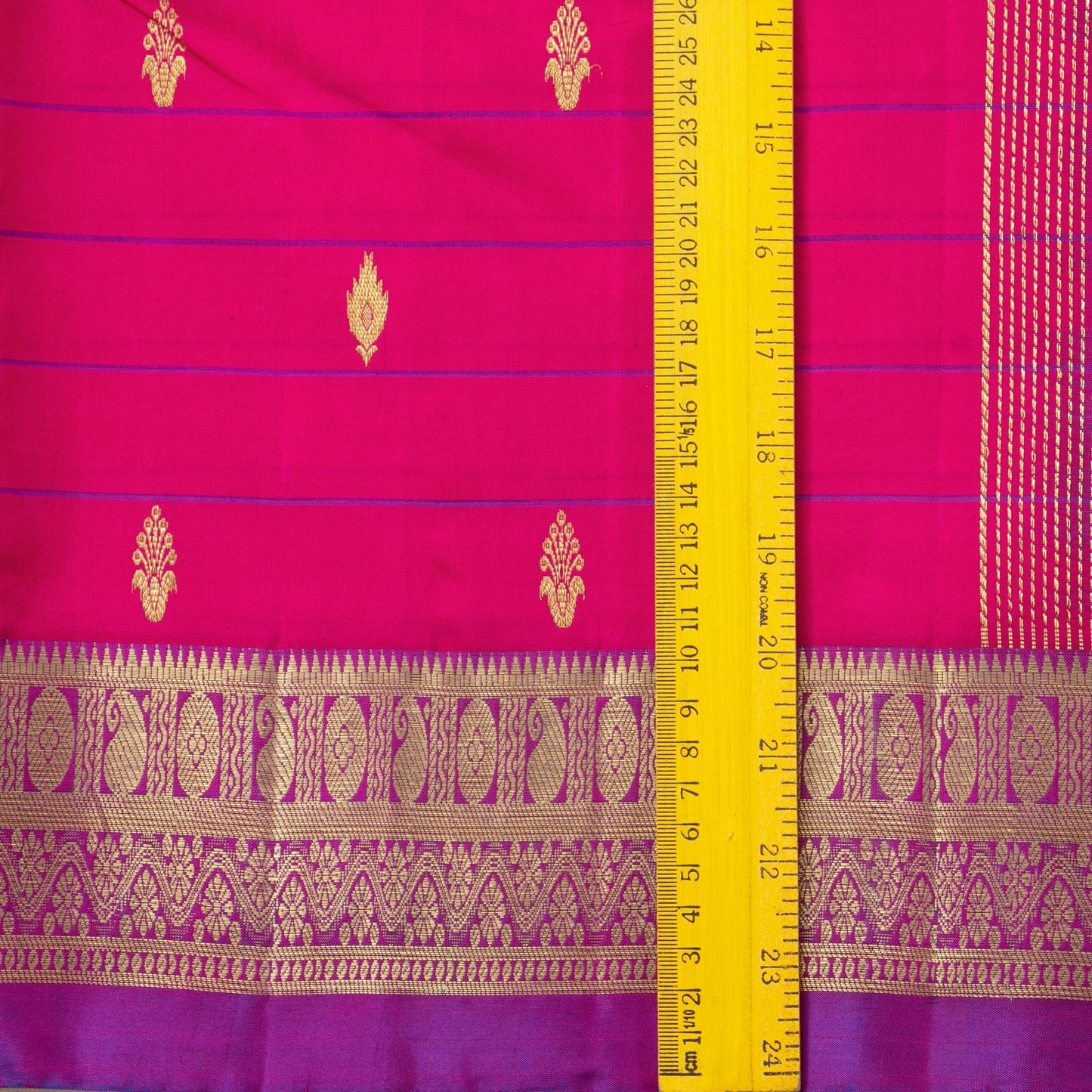 Pink And Purple Kanchipuram Silk Saree For Festive Wear PV NYC 1638