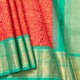 Red And Sea Green Kanchipuram Silk Saree For Festive Wear PV MEN 224