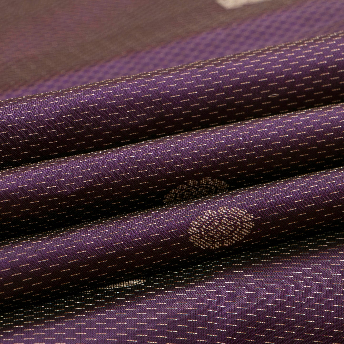 Plum Handwoven Soft Silk Saree Borderless Pure Silk For Festive Wear PV NYC 1690