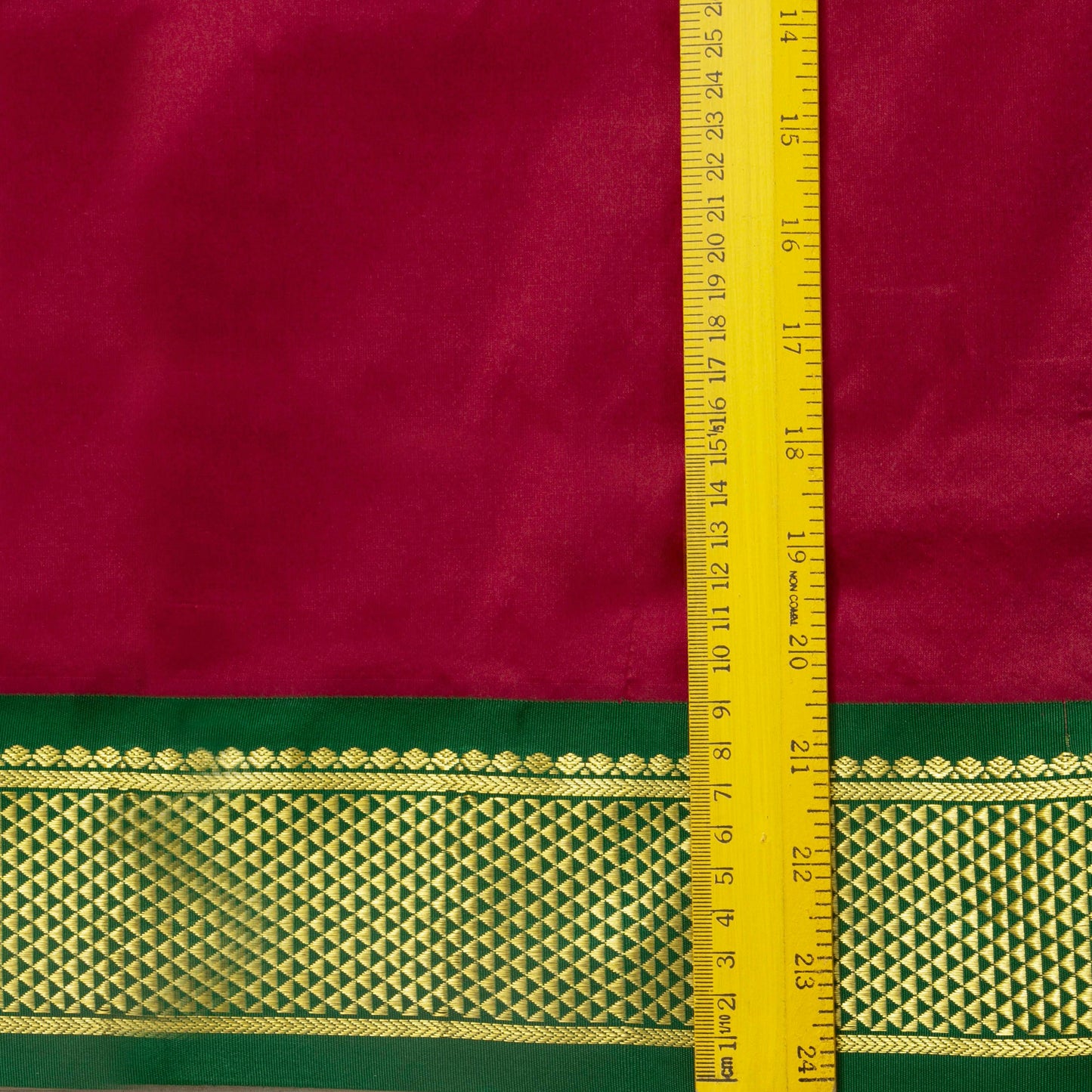 9 Yards Maroon Ganga Jamuna Border Kanchipuram Silk Saree Handwoven Pure Silk Pure Zari For Wedding Wear PV NYC 1705