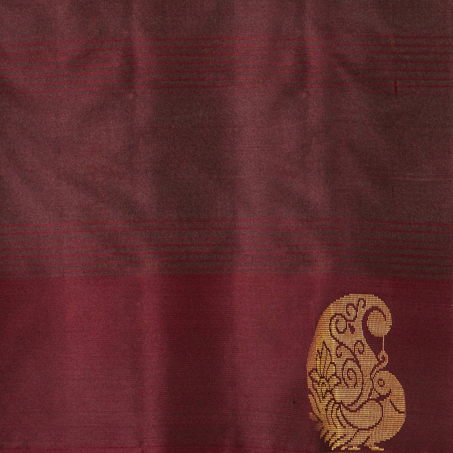Green And Maroon Kanchipuram Silk Saree For Festive Wear PV MEN 120
