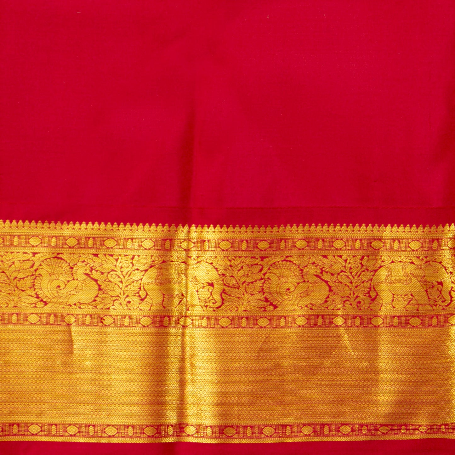 Brown And Red Kanchipuram Silk Saree For Festive Wear PV MEN 223