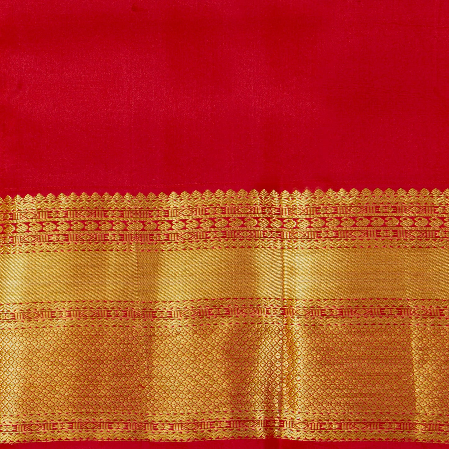 Brown And Red Kanchipuram Silk Saree For Festive Wear PV MEN 151 - Silk Sari - Panjavarnam PV MEN 151