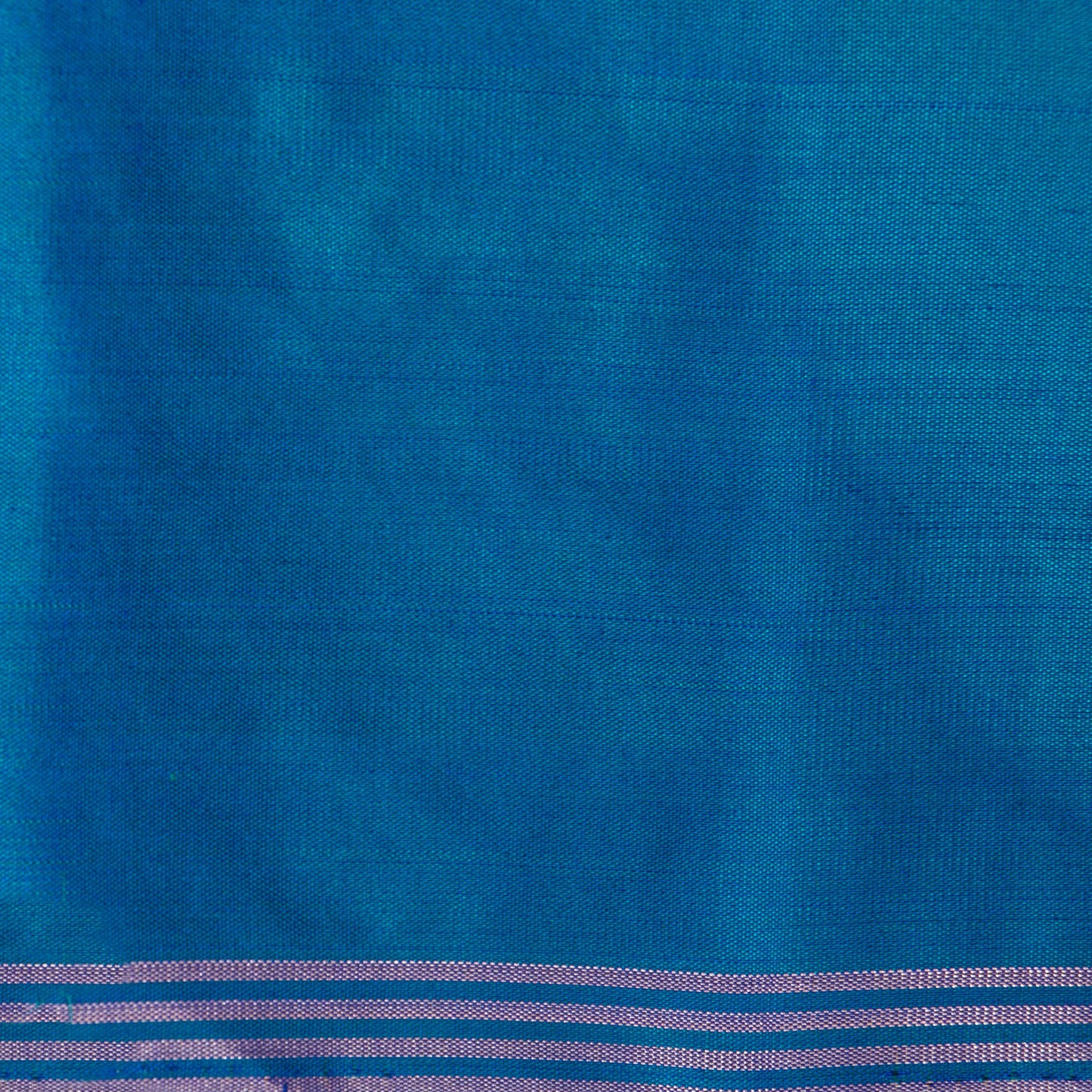 Green And Blue Borderless Kanchipuram Soft Silk Saree For Festive Wear PV NYC 1694