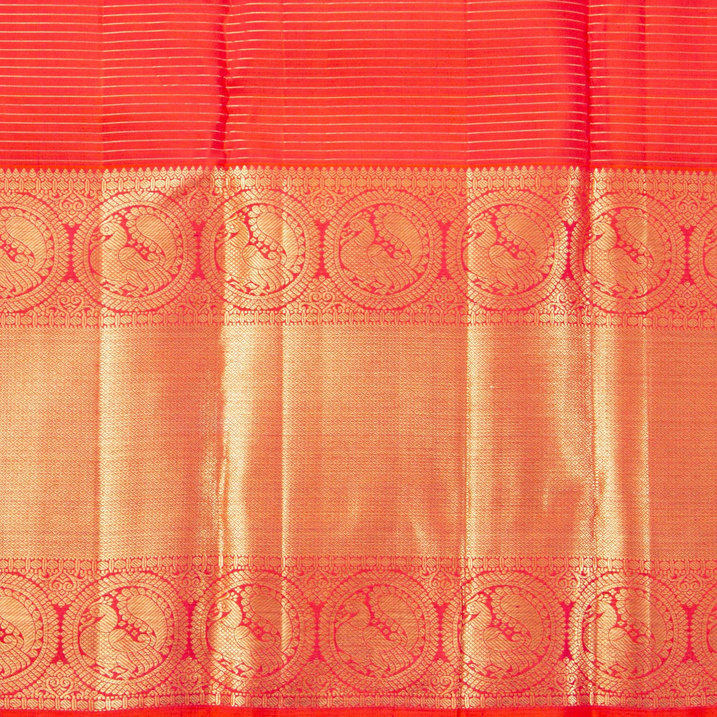 Red Kanchipuram Silk Saree For Bridal Wear PV MEN 250
