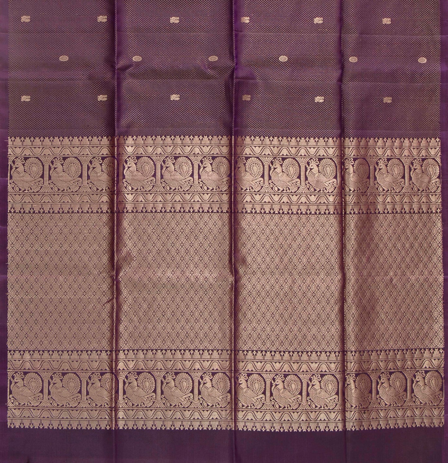 Plum Handwoven Soft Silk Saree Borderless Pure Silk For Festive Wear PV NYC 1690