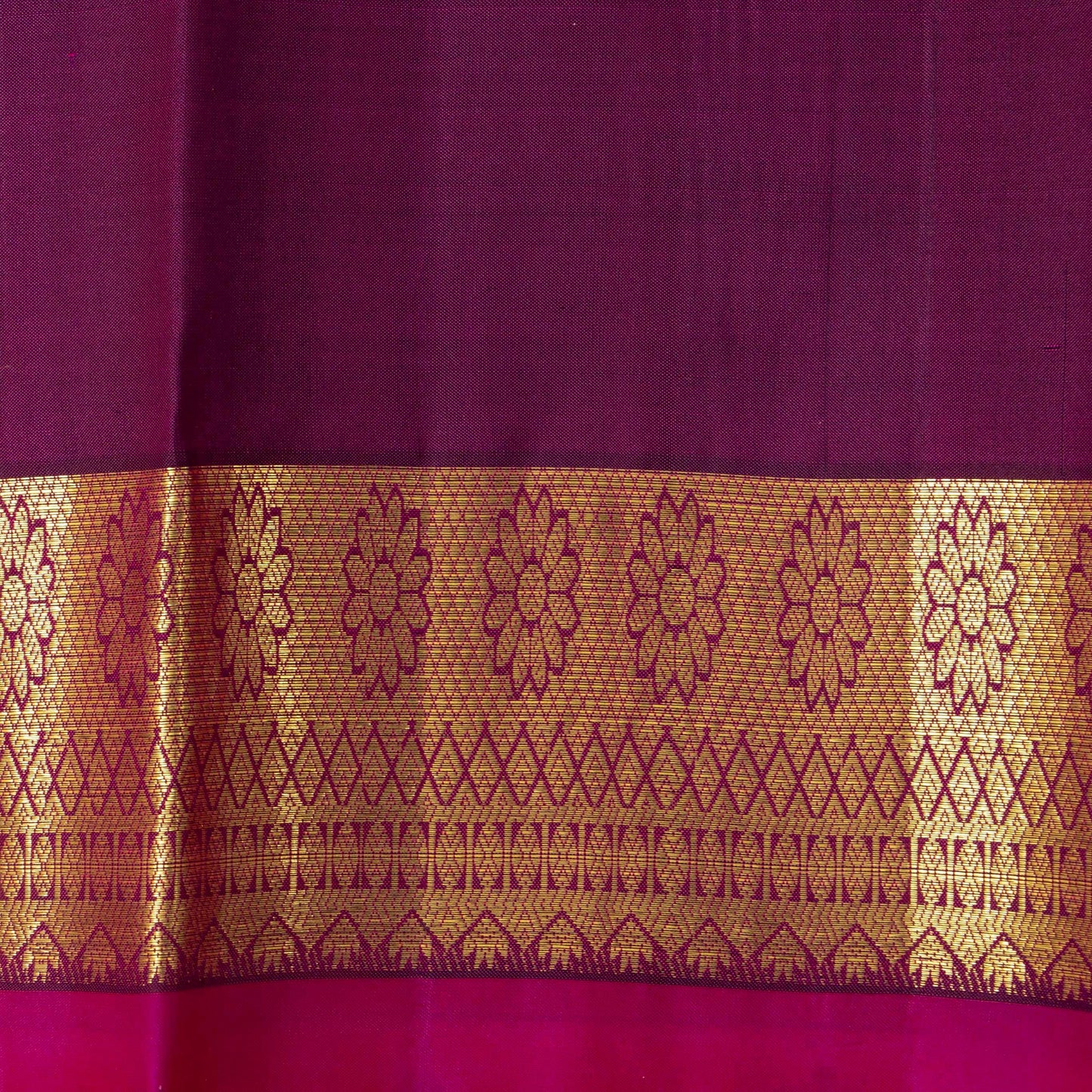 Tomato Pink And Magenta Kanchipuram Silk Saree With Zari Checks For Festive Wear PV NYC 1584
