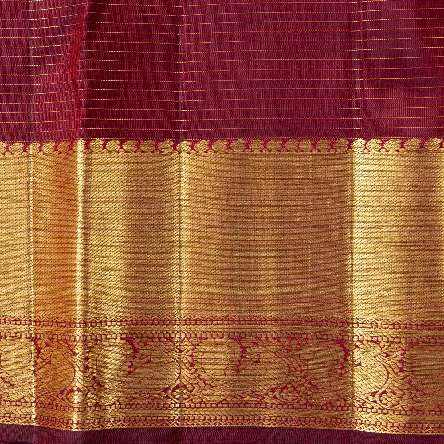 Maroon Kanchipuram Silk Saree For Bridal Wear PV NYC 1655
