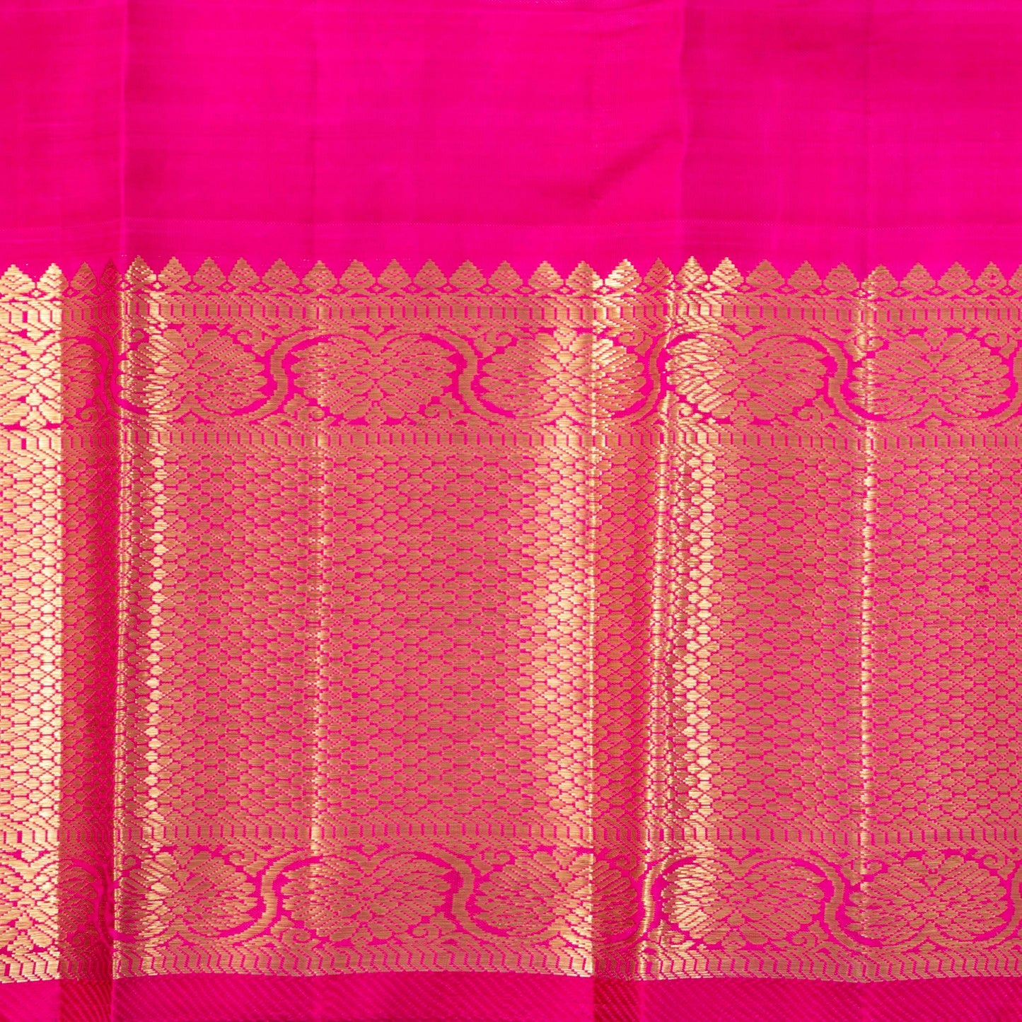 Elachi Green And Pink Kanchipuram Silk Saree For Bridal Wear PV NYC 1600