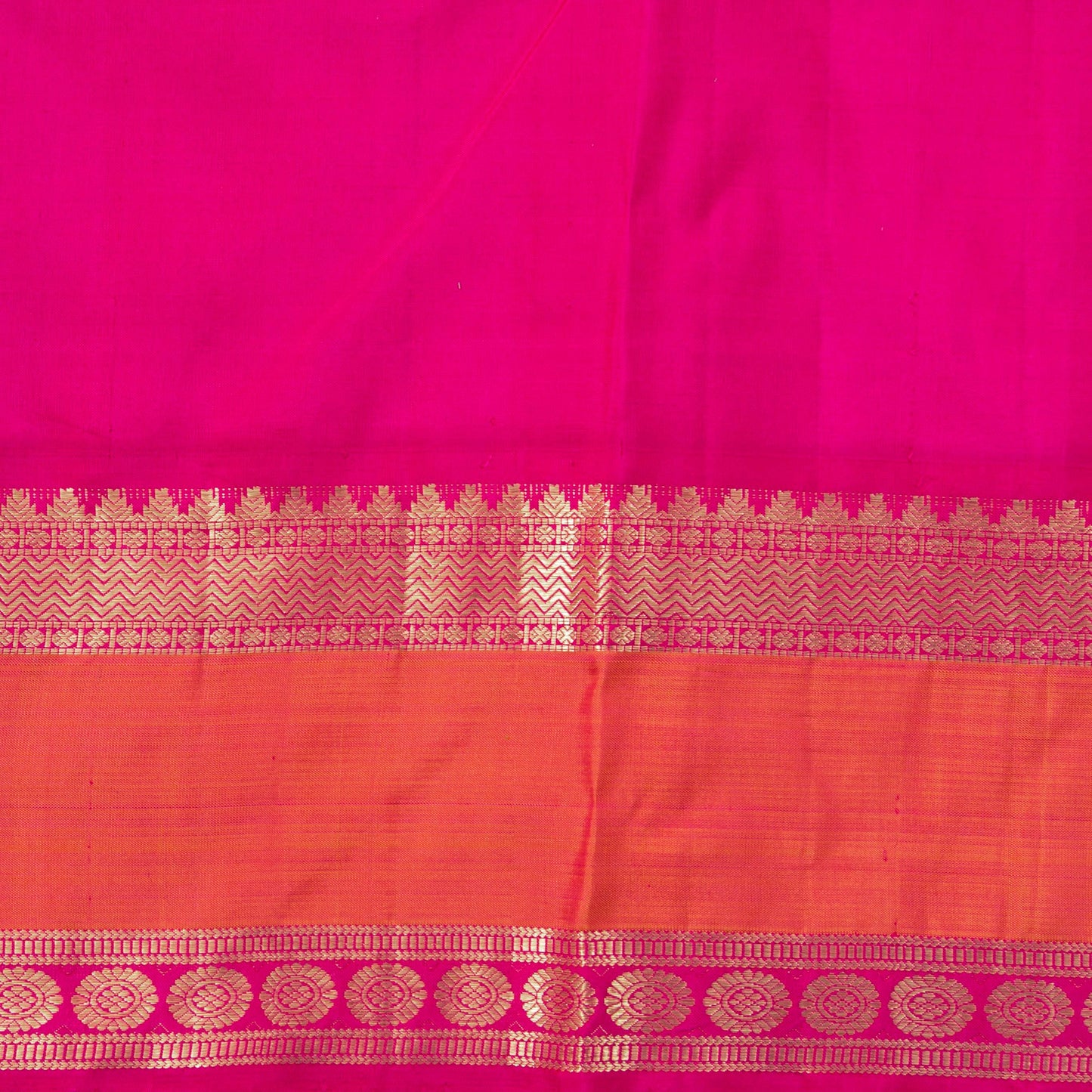 Maroon And Pink Kanchipuram Silk Saree For Bridal Wear PV NYC 1652